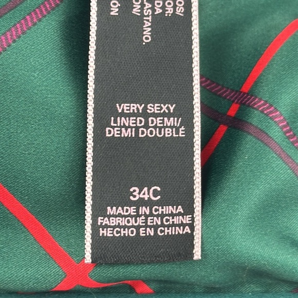 Victoria's Secret Very Sexy Line Demi in Green Plaid - Picture 6 of 7